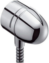 Шланговое подсоединение (с вентилем перекр.) 1/2, с защитой от обратного потока (адаптер 3/4 в комп.) цв.хром, Fixfit Stop ZZ Hansgrohe Универсал 27452000