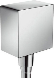 Шланговое подсоединение 1/2, с клапаном обратного потока, (цв.хром), Fixfit Square ZZ Hansgrohe Универсал 26455000