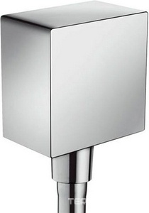 Шланговое подсоединение 1/2, с клапаном обратного потока, (цв.хром), Fixfit Square ZZ Hansgrohe Универсал 26455000