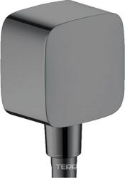 Шланговое подсоединение с защитой от обратного тока, 1/2" FixFit, (цв.шлиф.черный хром), HG ZZ Hansgrohe Универсал 26457340