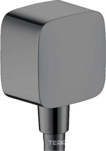 Шланговое подсоединение с защитой от обратного тока, 1/2" FixFit, (цв.шлиф.черный хром), HG ZZ Hansgrohe Универсал 26457340