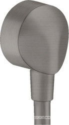 Шланговое подсоединение, без клапана обратного тока E, (цв.шлиф.черный хром),  de Luxe 1/2", Hansgrohe ZZ Hansgrohe Fixfit 27454340