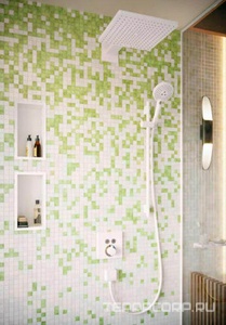 Шланговое подсоединение 1/2, с клапаном обратного потока, (цв.белый матовый), Fixfit Square ZZ Hansgrohe Универсал 26455700