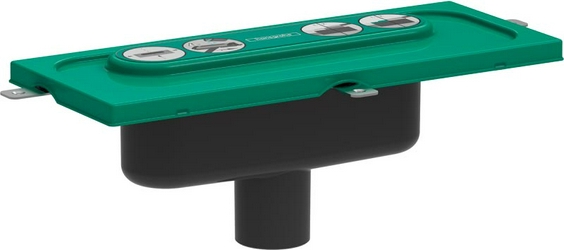 Скрытая часть д/слива, выпуск вертикальн.50мм, вертикальная установка, min h устан.75мм, (пластик),  ZZ Hansgrohe uBox universal 01002180