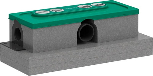 Скрытая часть д/слива, выпуск гориз.50мм, стандартная установка, min h устан.75мм, (пластик),  ZZ Hansgrohe uBox universal 01001180