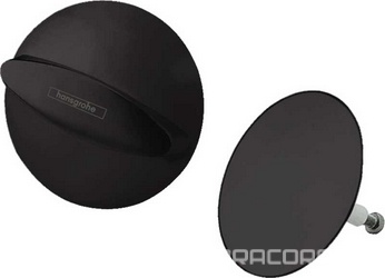 Ручка управления сливом и пробка сливного отверстия для слива-перелива д/в, (цв.матовый черный), Flexaplus ZZ Hansgrohe Exafill S 58185670