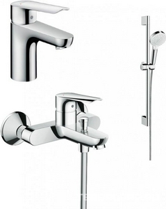 Набор для ванны (смес. д/ванны, смес. д/раковины, душ.гарнитур,71178000+71415000+26532400), (цв.хром),  SetLogisE100C ZZ Hansgrohe Logis E SetLogisE100C АКЦИЯ