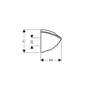 Держатель ручного душа, (цв.хром), PorterC ZZ Hansgrohe Комплектующие 27521000
