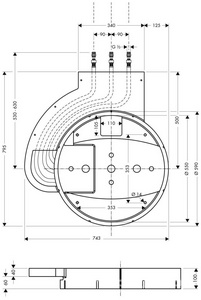 Скрытая часть для душевой системы Rainmaker ZZ Hansgrohe Raindance 28412180