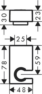 Держатель для лейки ручного душа, (цв.полир.золото), HG Porter E ZZ Hansgrohe Универсал 28387990