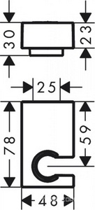 Держатель для лейки ручного душа, (цв.белый), HG Porter E ZZ Hansgrohe Универсал 28387700