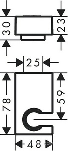 Держатель для лейки ручного душа, (цв.черный матовый), HG Porter E ZZ Hansgrohe Универсал 28387670