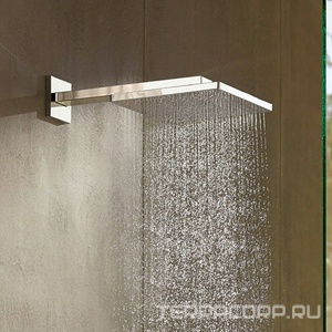 Верхний душ, лейка квадрат 300х300мм, со стеновым кронштейном 390мм, 1 тип струи, (цв.полир.золото),  300 AIR 1jet ZZ Hansgrohe Raindance E 26238990