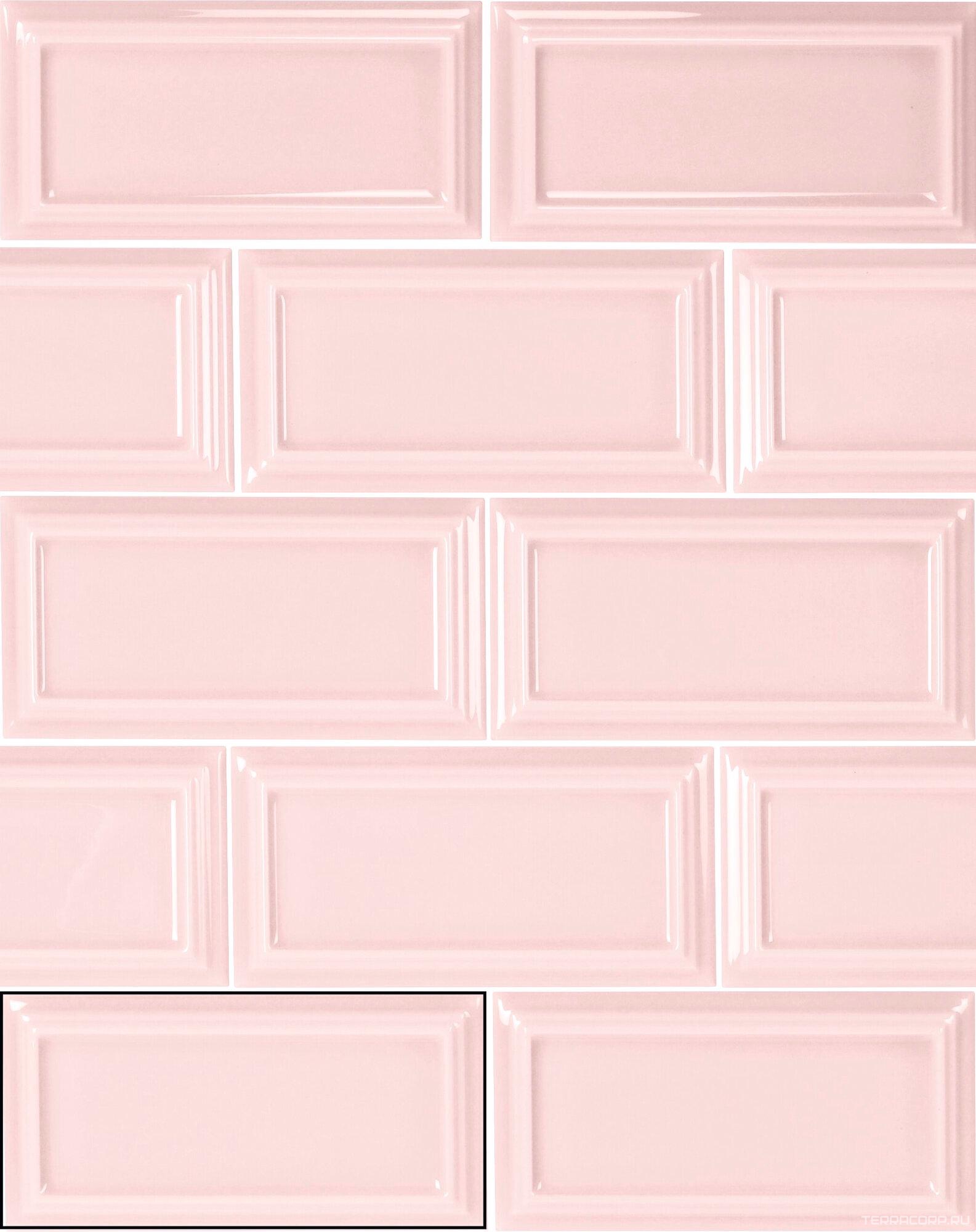 Керамическая плитка APE Ceramica The Hamptons Tiana Pink 6,5x13 Розовый, фото 4