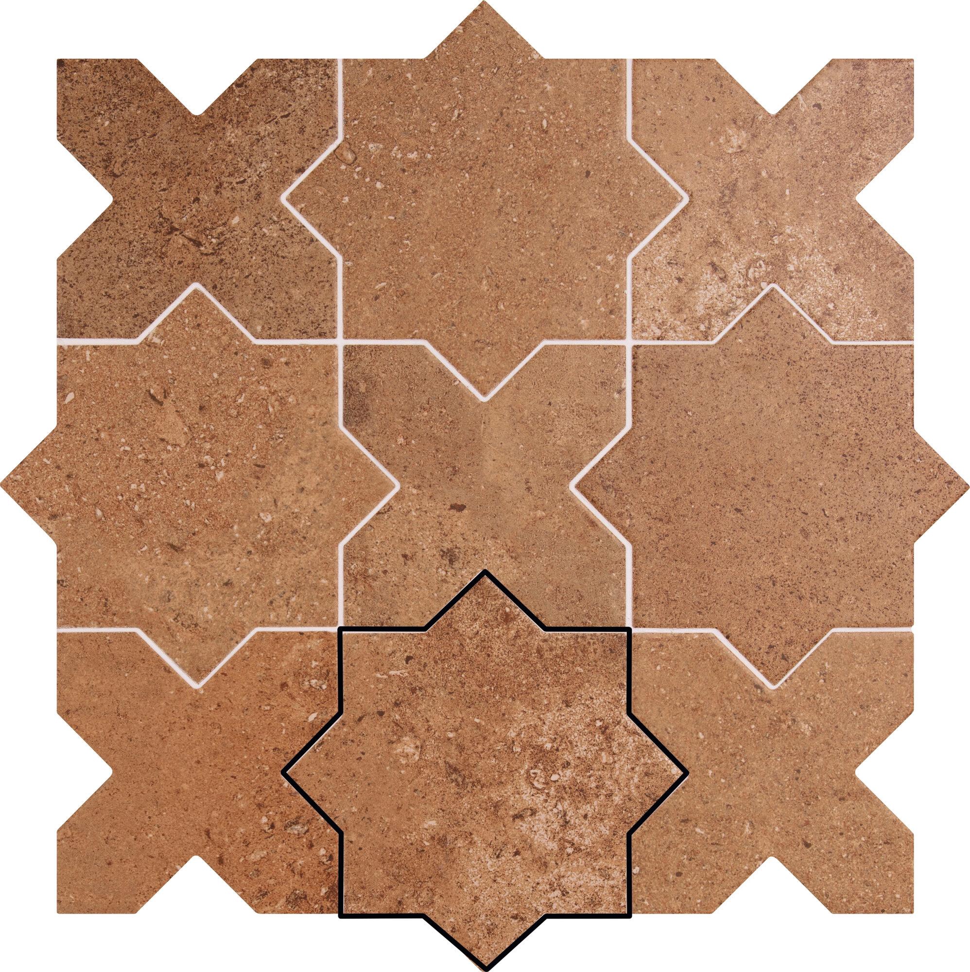 Керамогранит APE Ceramica Antico Casale Otto Cotto 16.8x16.8 Коричневый, фото 7