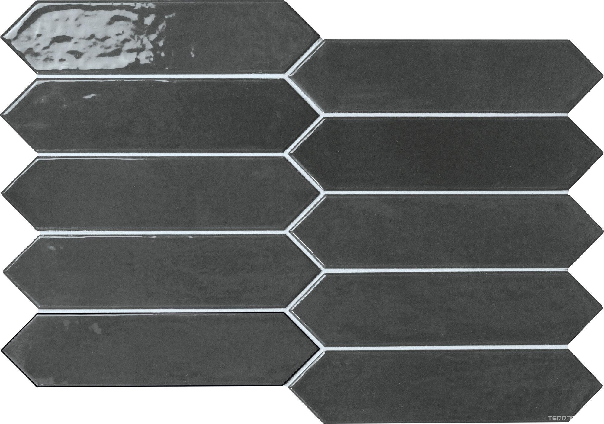 Керамическая плитка APE Ceramica Contemporary Picket Modern Obsidian 6x26 Черный, фото 4