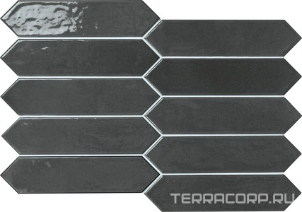 Керамическая плитка APE Ceramica Contemporary Picket Modern Obsidian 6x26 Черный 