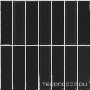 Керамическая плитка APE Ceramica Mud Incision  Graphite 20x20 Черный 