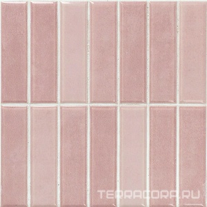 Керамическая плитка APE Ceramica Mud Incision  Rose 20x20 Розовый 