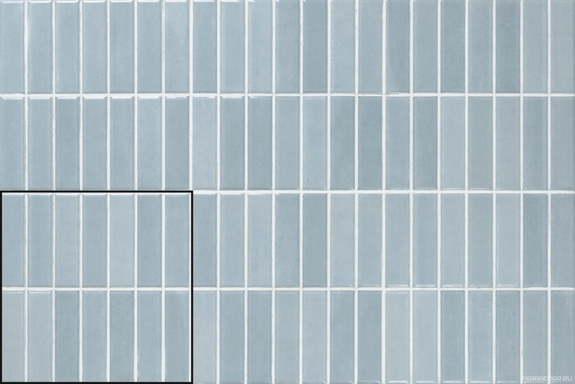 Керамическая плитка APE Ceramica Mud Incision Acqua 20x20 Голубой, фото 4