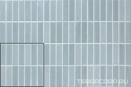 Керамическая плитка APE Ceramica Mud Incision  Acqua 20x20 Голубой 