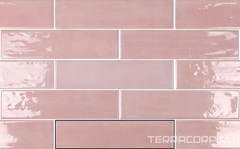 Керамическая плитка APE Ceramica Mud  Rose 7.5x30 Розовый 