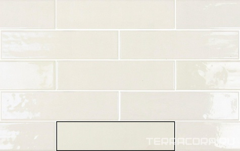 Керамическая плитка APE Ceramica Mud  White 7.5x30 Белый 