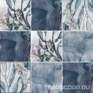 Керамическая плитка APE Ceramica Souk Kasban Blue Mix 13x13 Комбинированный 