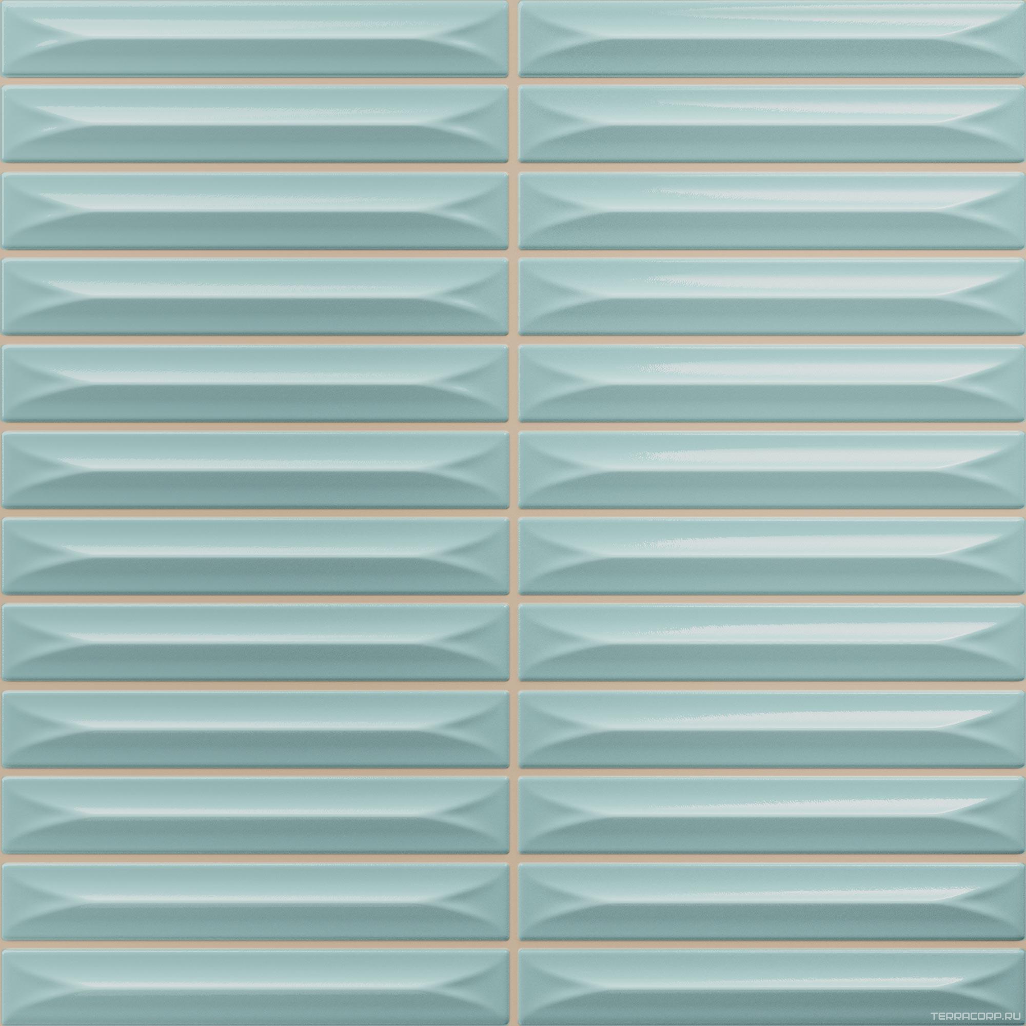 Керамическая плитка Ceramica Vilar Albaro Arrow Sky (1,5x10) 20х20 Голубой, фото 3