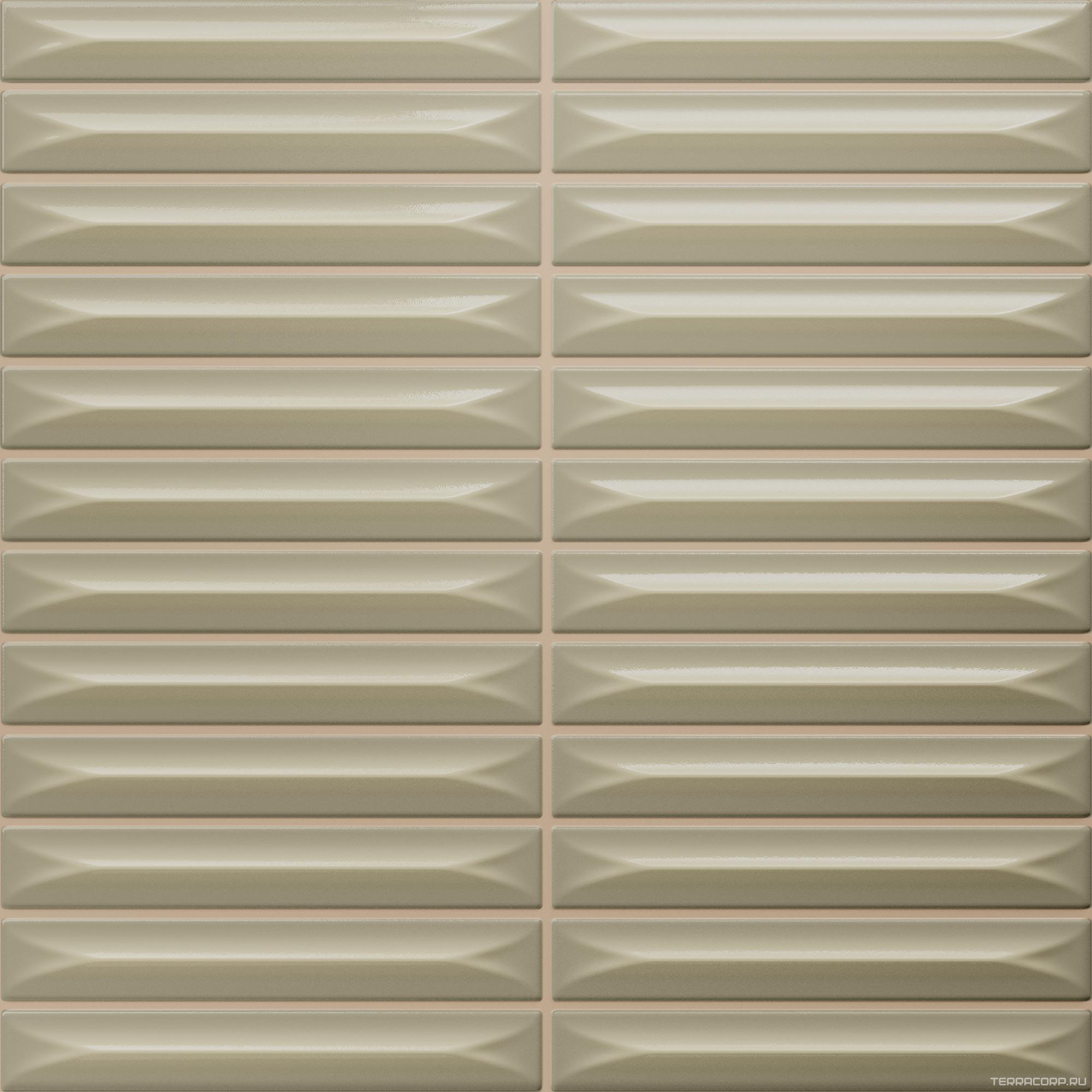 Керамическая плитка Ceramica Vilar Albaro Arrow Olive (1,5x10) 20х20 Зеленый, фото 3