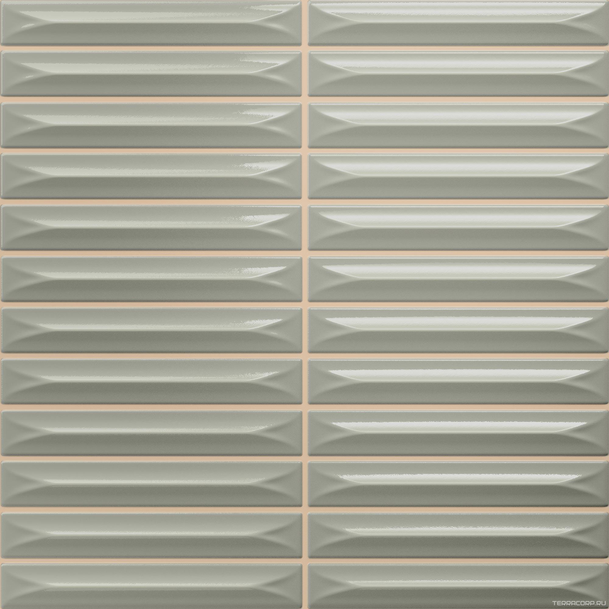 Керамическая плитка Ceramica Vilar Albaro Arrow Sage (1,5x10) 20х20 Зеленый, фото 3