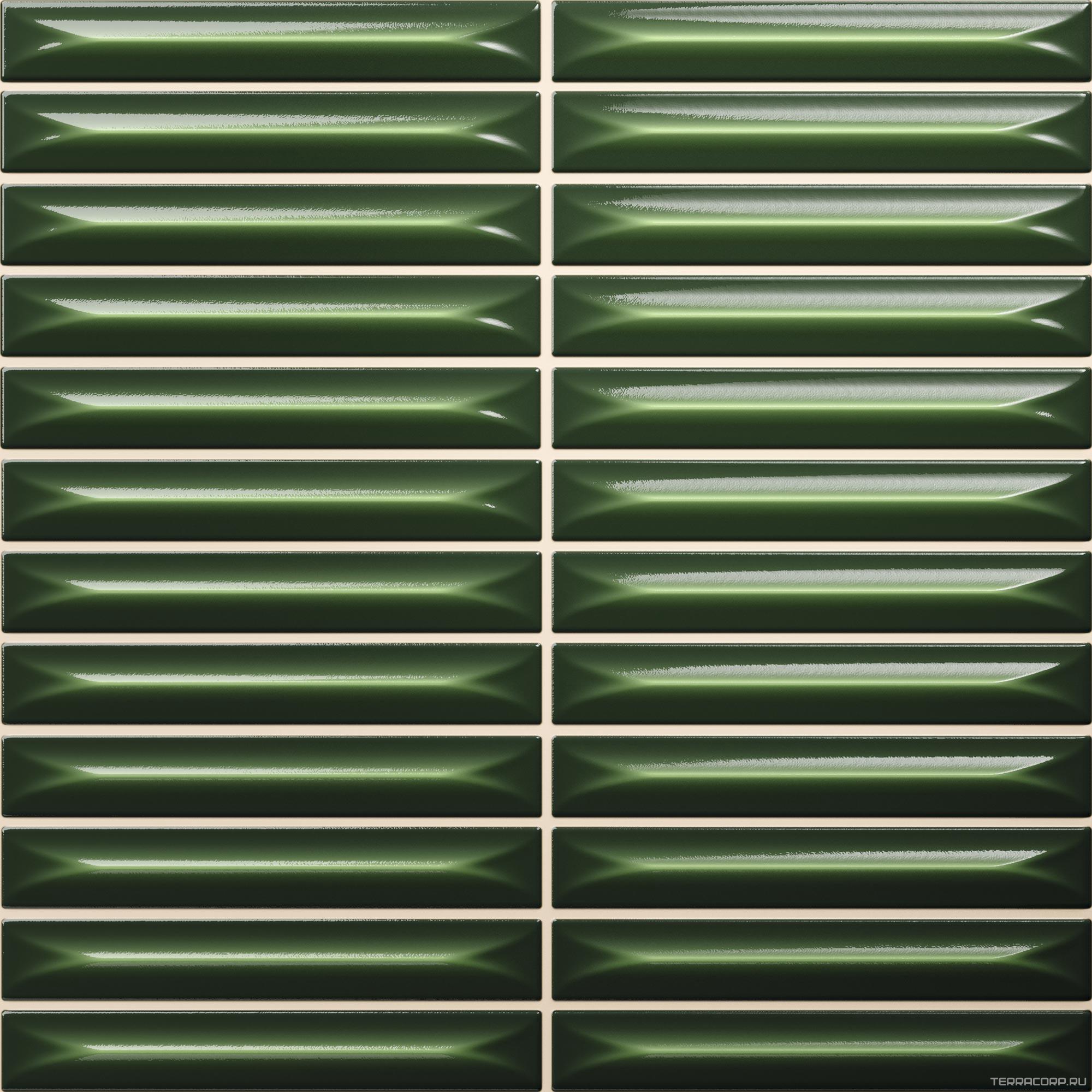 Керамическая плитка Ceramica Vilar Albaro Arrow Victorian Green (1,5x10) 20х20 Зеленый, фото 3