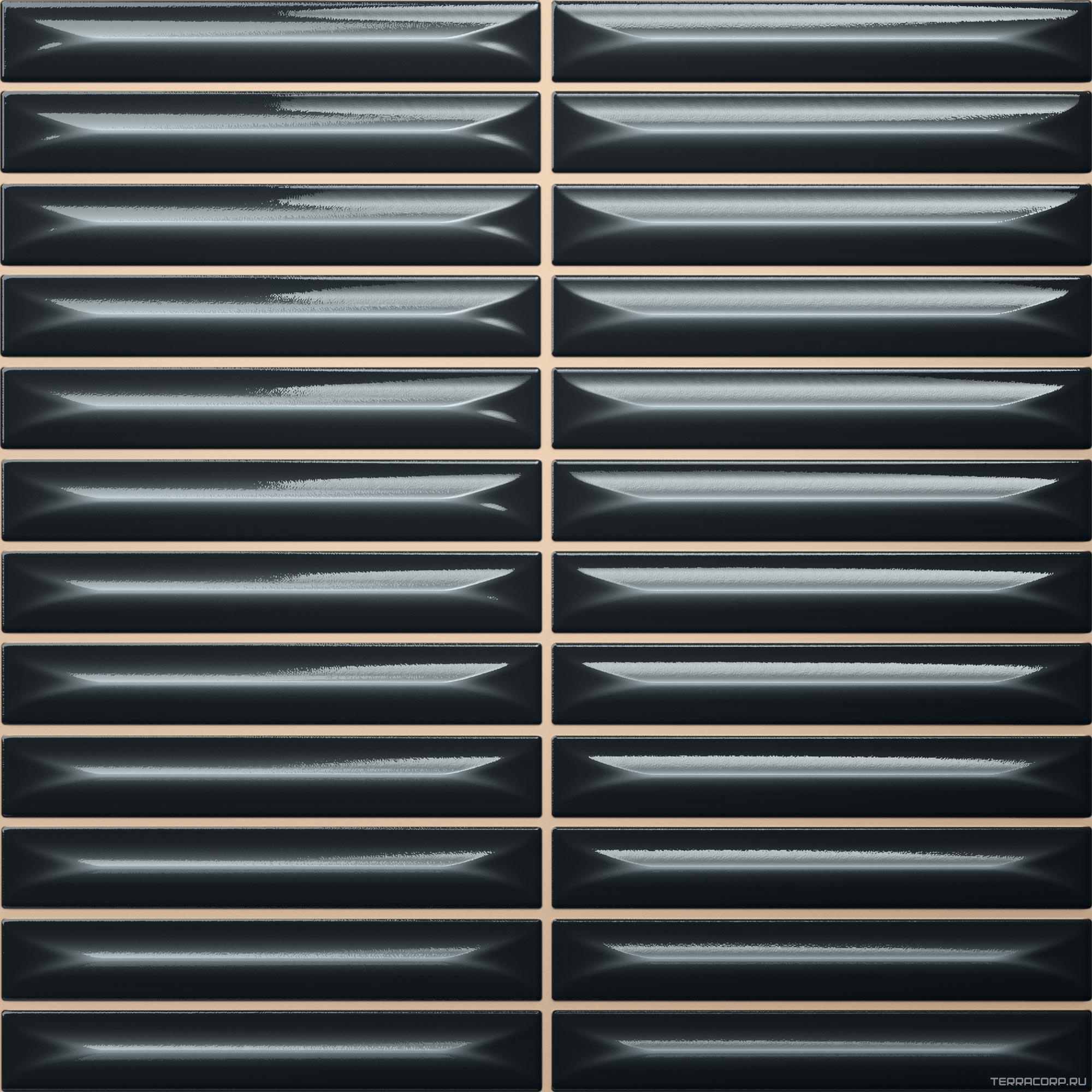 Керамическая плитка Ceramica Vilar Albaro Arrow Midnight (1,5x10) 20х20 Комбинированный, фото 3