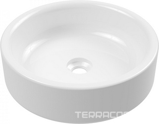Раковина накладная на столешницу, круглая 42х42хh13см, без отв.д/смесит., без перелива, (цв.белый глянец), Idilla ZZ