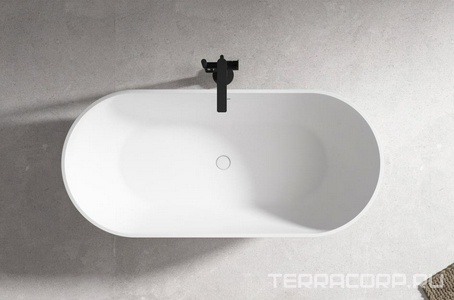 Ванна 1720х790h580мм, отдельностоящая, интегрированный слив-прелив крышка слива в цвет ванны., ножки в компл., (акрил цв.белый матовый), Abber ZZ Abber Универсал AB9241MW