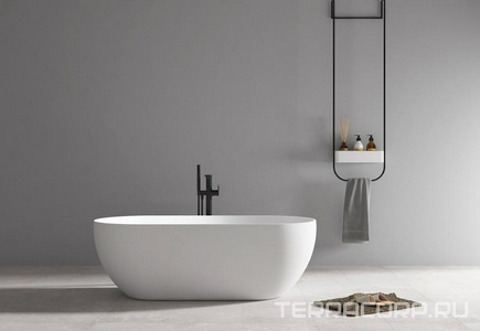 Ванна 1720х790h580мм, отдельностоящая, интегрированный слив-прелив крышка слива в цвет ванны., ножки в компл., (акрил цв.белый матовый), Abber ZZ Abber Универсал AB9241MW