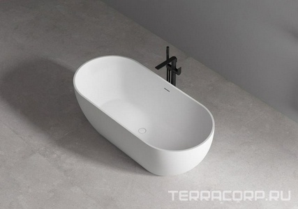 Ванна 1720х790h580мм, отдельностоящая, интегрированный слив-прелив крышка слива в цвет ванны., ножки в компл., (акрил цв.белый матовый), Abber ZZ Abber Универсал AB9241MW