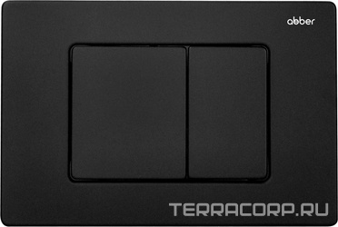 Кнопка двойного смыва для инсталл.д/унитаза, (цв.черный матовый), Abber ZZ