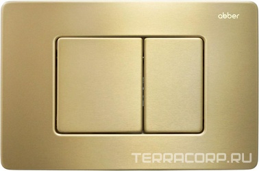 Кнопка двойного смыва для инсталл.д/унитаза, (цв.золото матовое), Abber ZZ