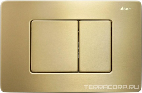 Кнопка двойного смыва для инсталл.д/унитаза, (цв.золото матовое), Abber ZZ Abber Универсал AC0120MMG