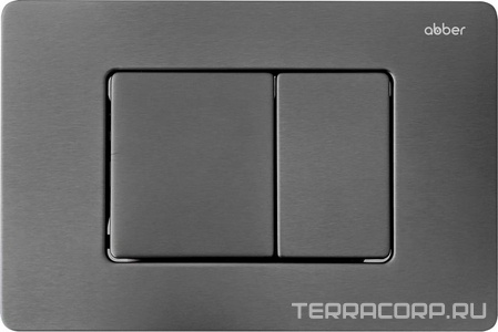 Кнопка двойного смыва для инсталл.д/унитаза, (цв.никель), Abber ZZ Abber Универсал AC0120NG