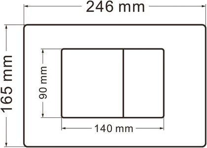 Кнопка двойного смыва для инсталл.д/унитаза, (цв.никель), Abber ZZ Abber Универсал AC0120NG