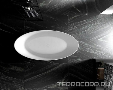 Ванна 1800х850h580мм, свободностоящая, интегрированный слив-прелив крышка слива в цвет ванны., (акрил цв.белый), Abber ZZ Abber Универсал AB9374-1.8