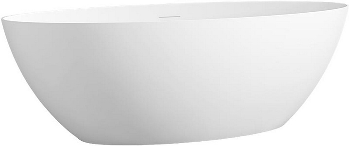 Ванна 1800х850h580мм, свободностоящая, интегрированный слив-прелив крышка слива в цвет ванны., (акрил цв.белый), Abber ZZ Abber Универсал AB9374-1.8