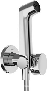 Гигиенический душ со смесителем, скрытая часть, лейка с кнопкой, кронштейн, шланг 125см, (цв.хром), S 1jet, EcoSmart+ (Sanopt) ZZ Hansgrohe Универсал 29232000S  (Sanopt)