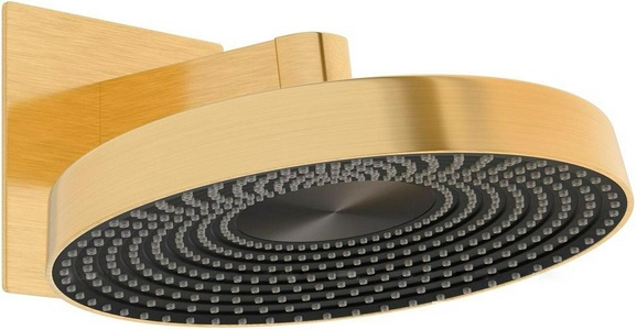 Душ верхний, стационарный, круглый d300мм, G 1/2, антикальц., стеновой кронштейн 186мм, (цв.золото браш.),  ZZ Allen Brau Eclipse 5.E1019-GB