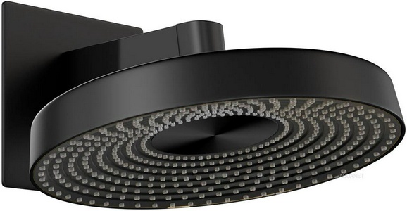 Душ верхний, стационарный, круглый d300мм, G 1/2, антикальц., стеновой кронштейн 186мм, (цв.черный матовый),  ZZ Allen Brau Eclipse 5.E1019-31