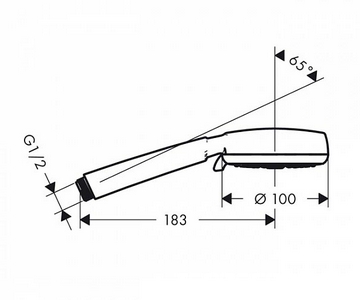 Душевая лейка, 4 типа струи, (цв.хром),  100 Vario ZZ Hansgrohe Crometta 26824400