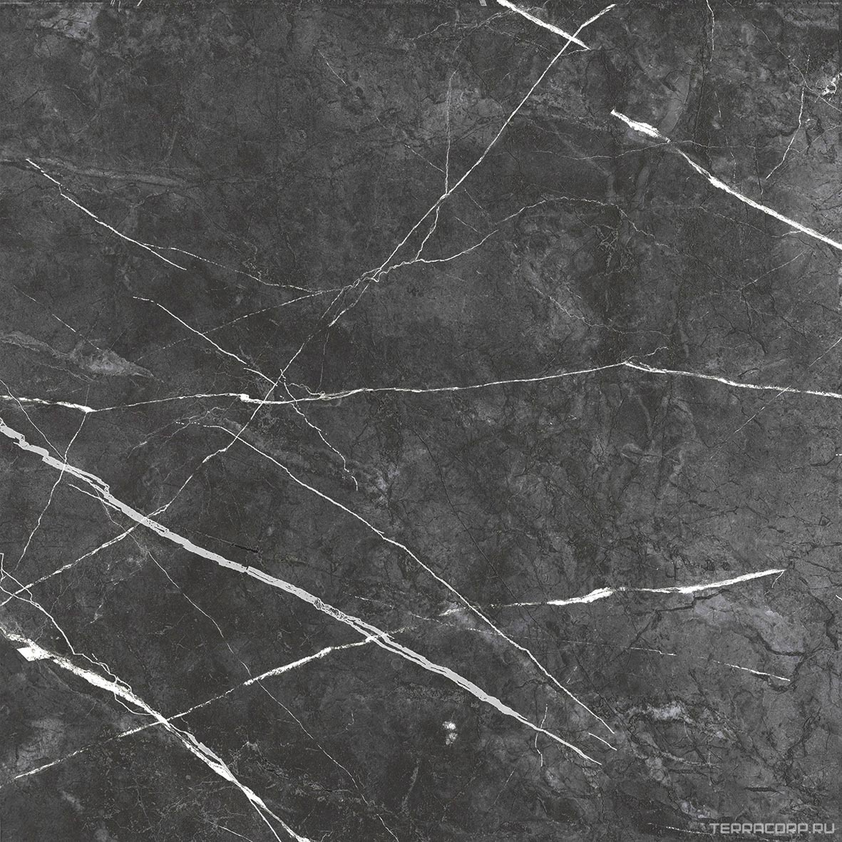 Керамогранит ProGRES Ceramica Marble line dark grey матовый серый темный 60х60 Серый, фото 6