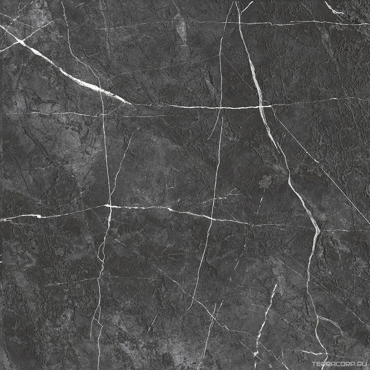 Керамогранит ProGRES Ceramica Marble line dark grey матовый серый темный 60х60 Серый, фото 5